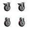 Service Caster 5'' Maroon Poly Wheel Swivel Top Plate Caster Set with 2 Posi Brakes 2 Rigid, 4PK SCC-20S514-PPUB-MRN-PLB-2-R-2 - alternate 1